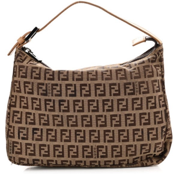Fendi Zucchino Pochette mini in brown - Picture 1 of 14